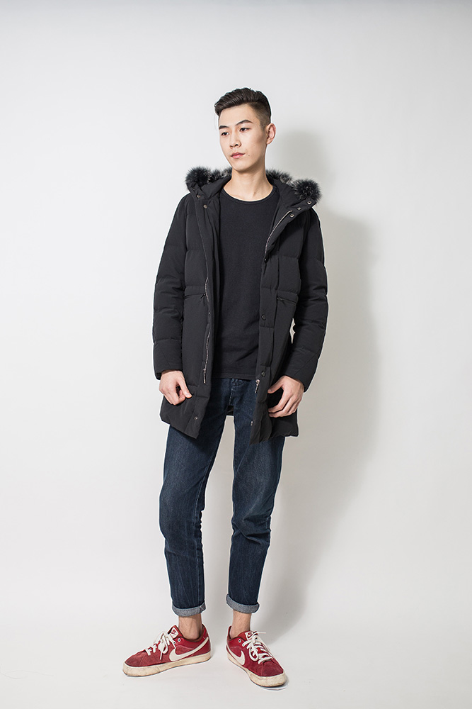 男士梭织羽绒服外套